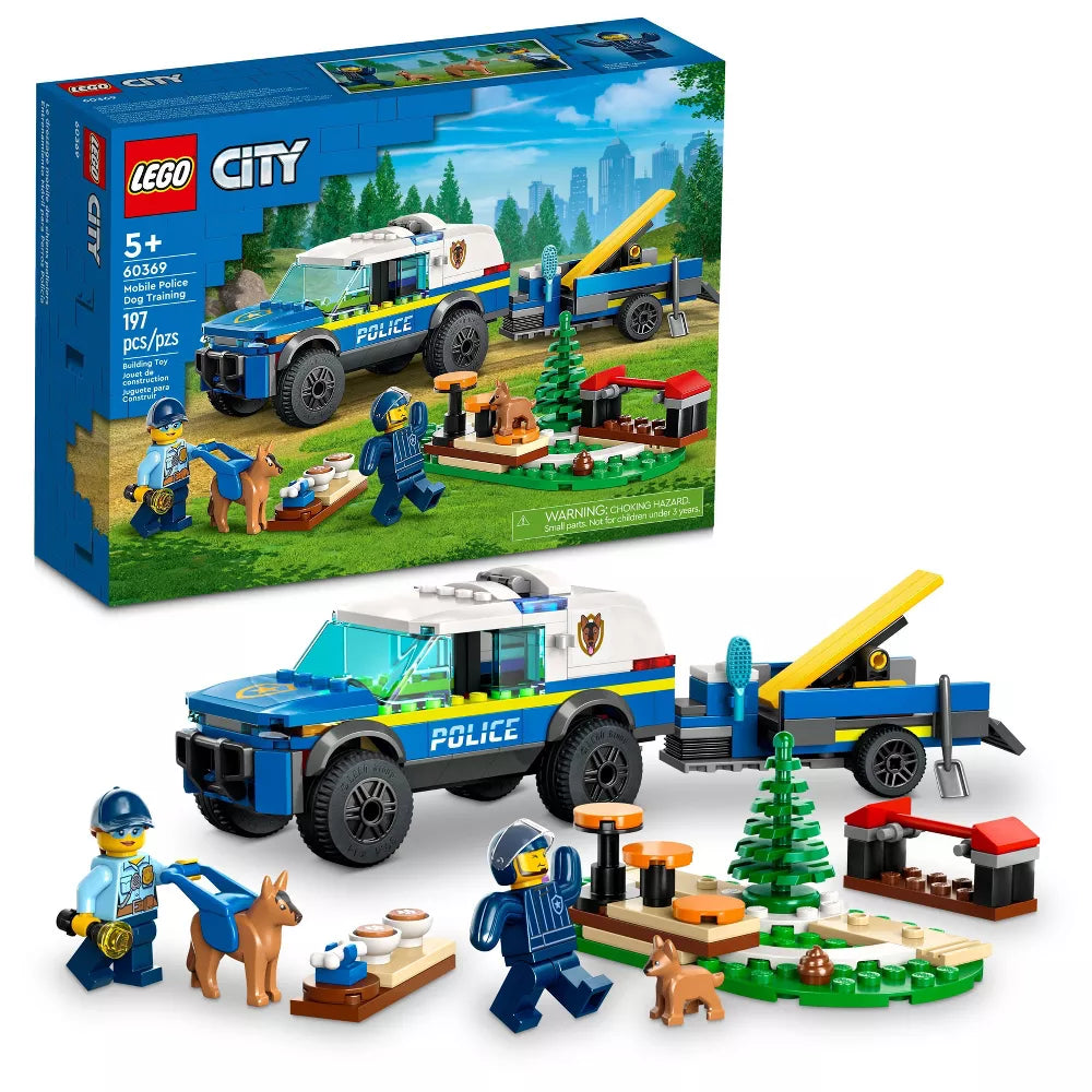 LEGO® City Mobile Police Dog Training 60369 Building Toy Set (197 Pieces)