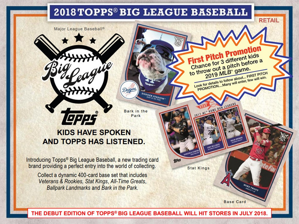2018 Topps Big League Baseball Hobby Box