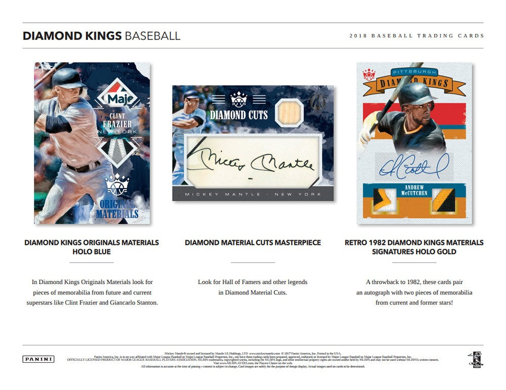 2018 Panini Diamond Kings Baseball Hobby Box