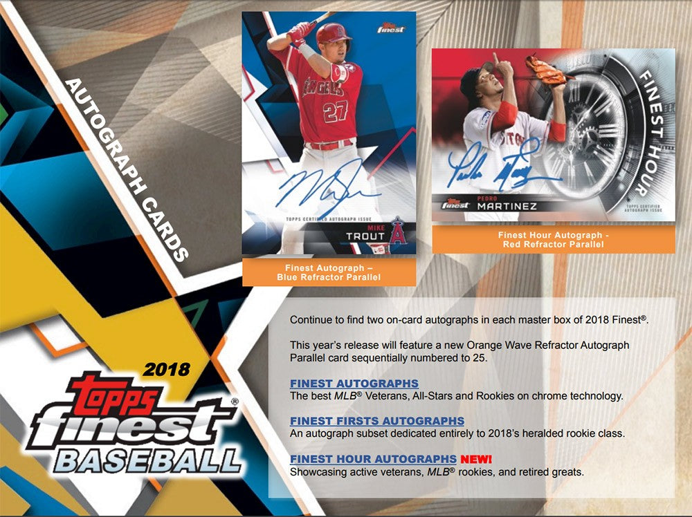 2018 Topps Finest Baseball Hobby Box