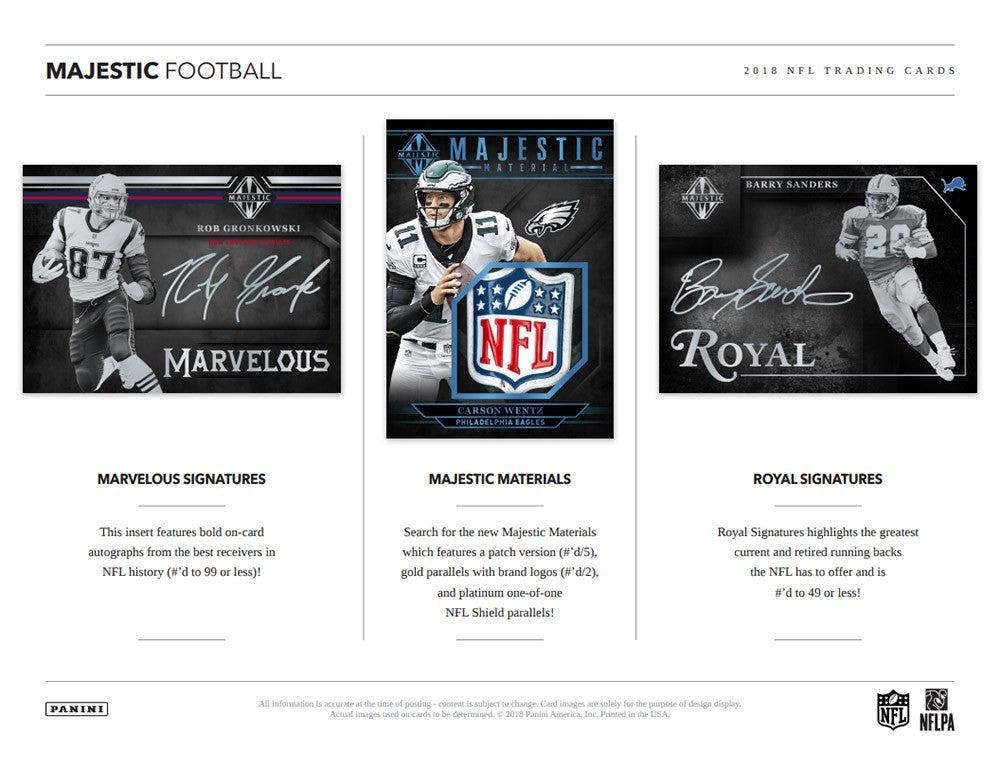 2018 Panini Majestic Football Hobby