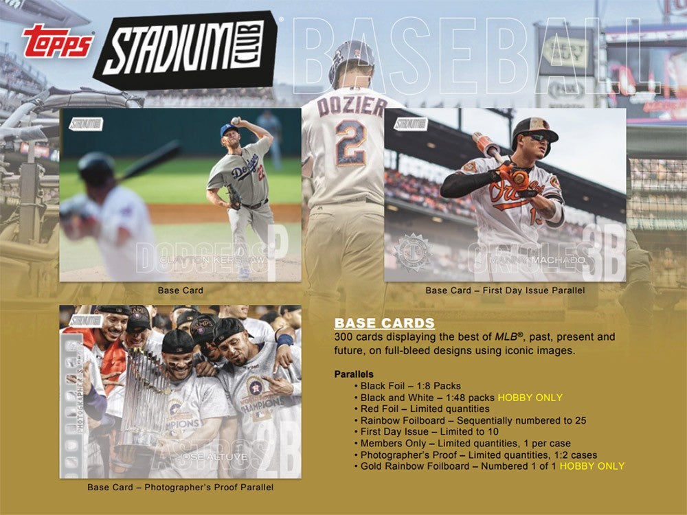 2018 Topps Stadium Club Baseball Hobby Box