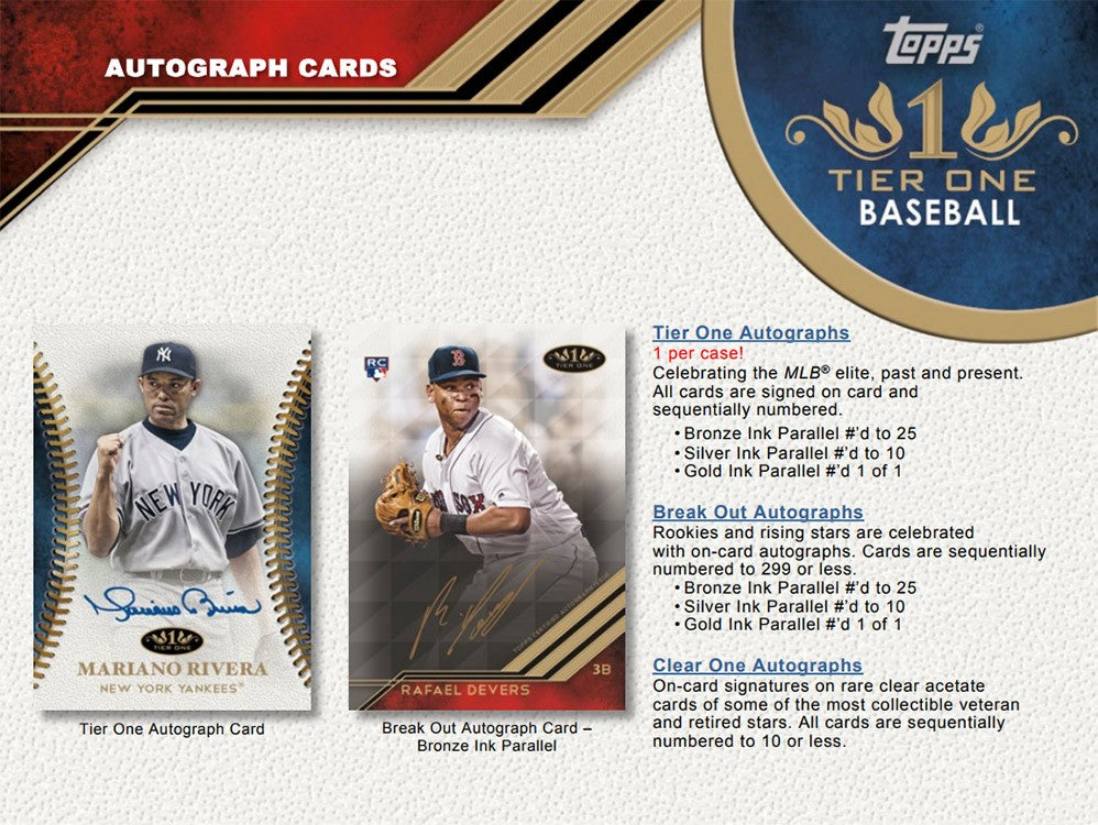 2018 Topps Tier One Baseball Hobby Box