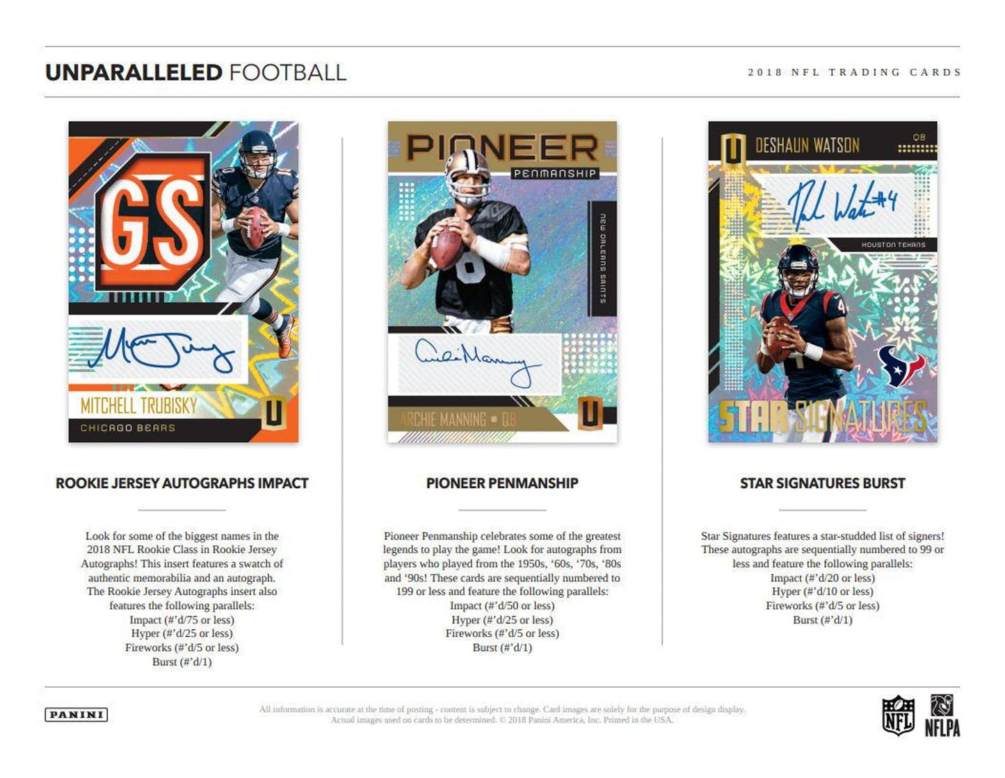 2018 Panini Unparalleled Football Hobby Box