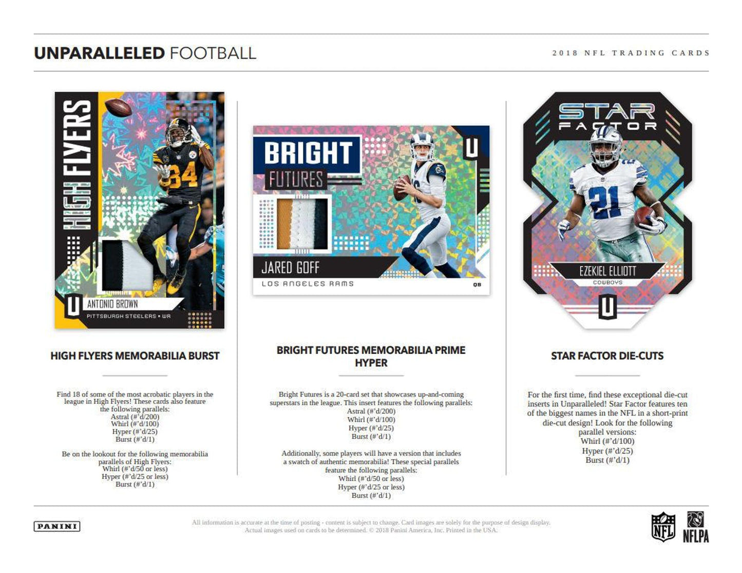 2018 Panini Unparalleled Football Hobby Box