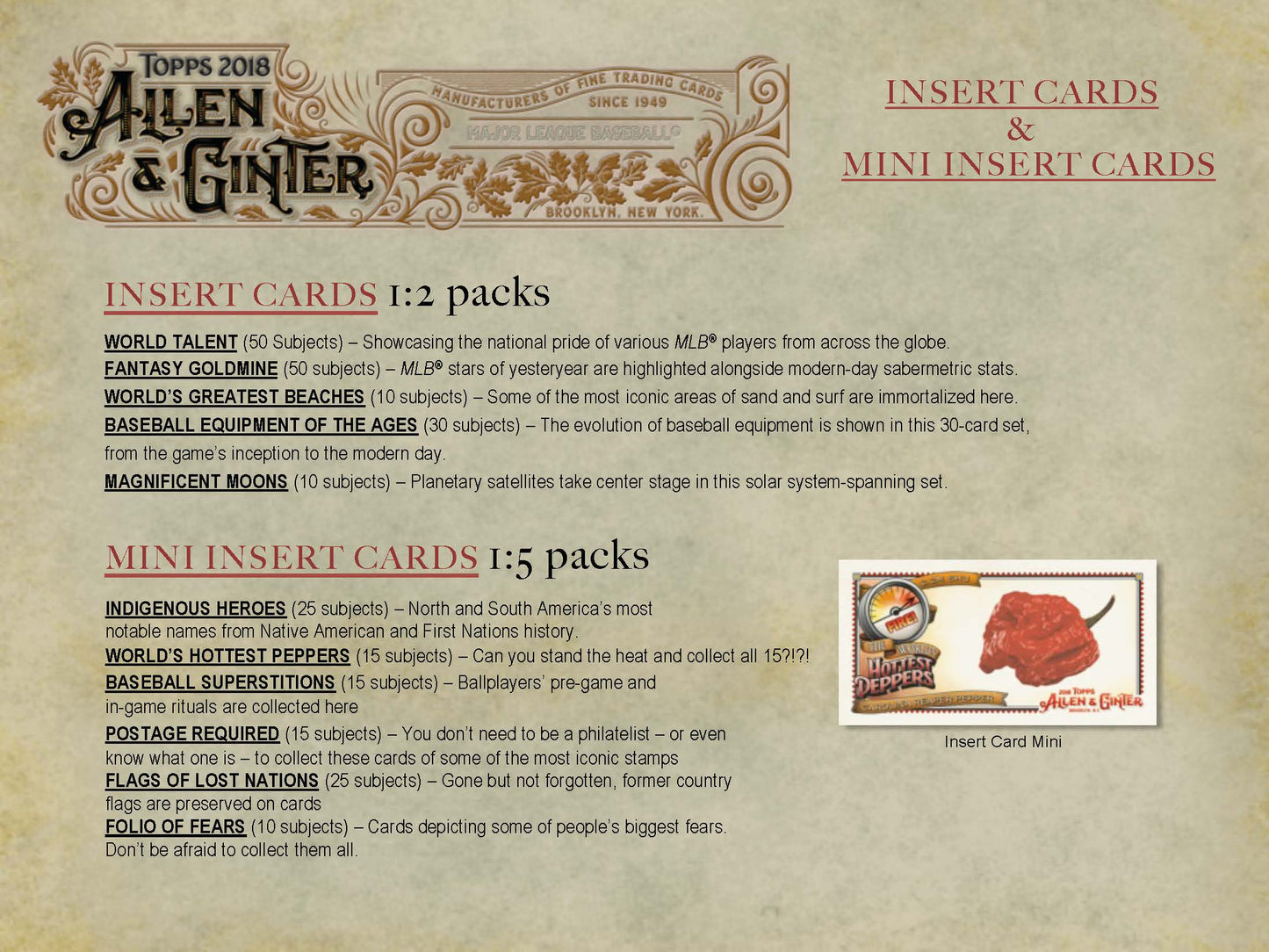 2018 Topps Allen & Ginter Baseball Hobby Box