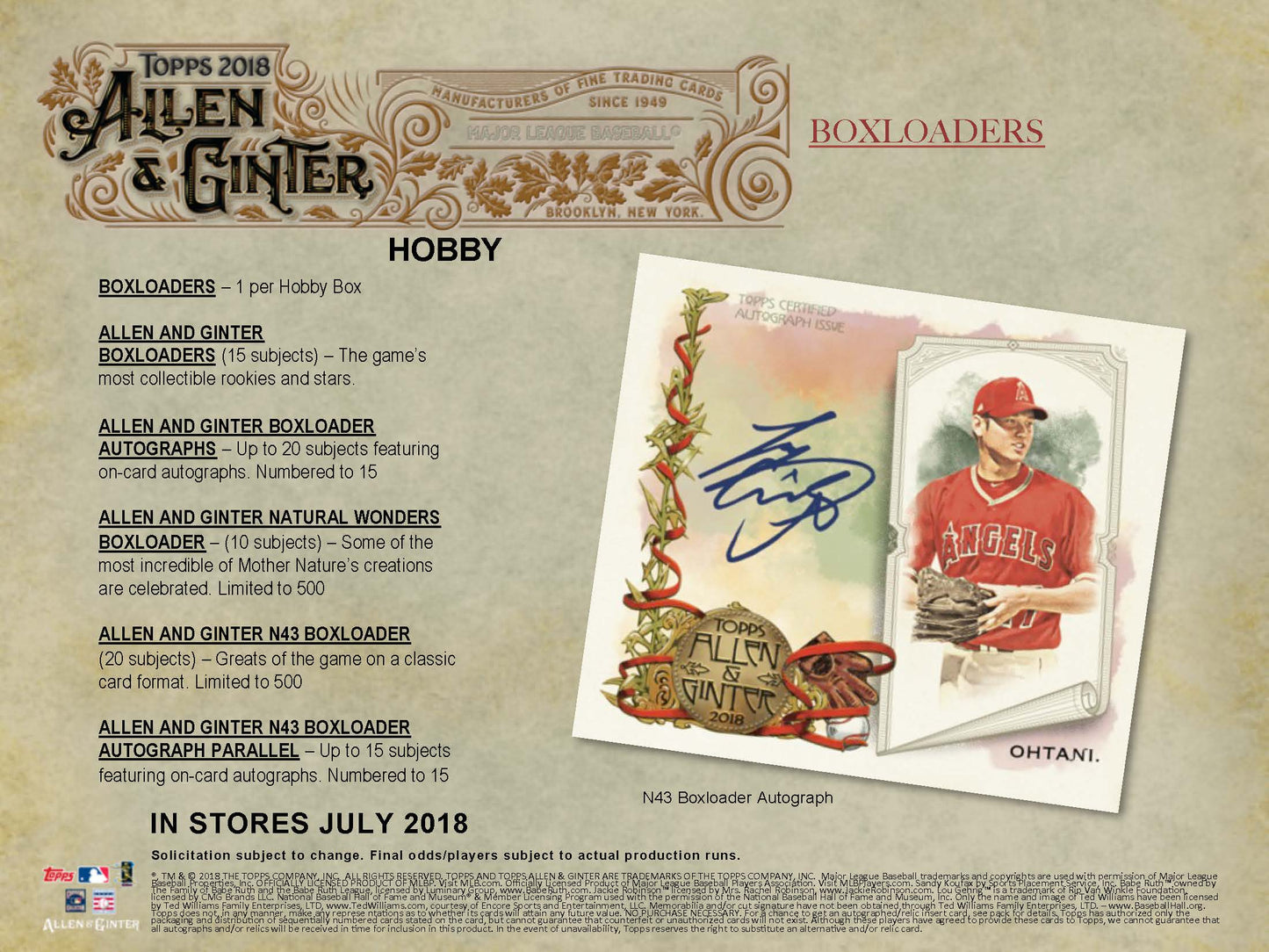 2018 Topps Allen & Ginter Baseball Hobby Box