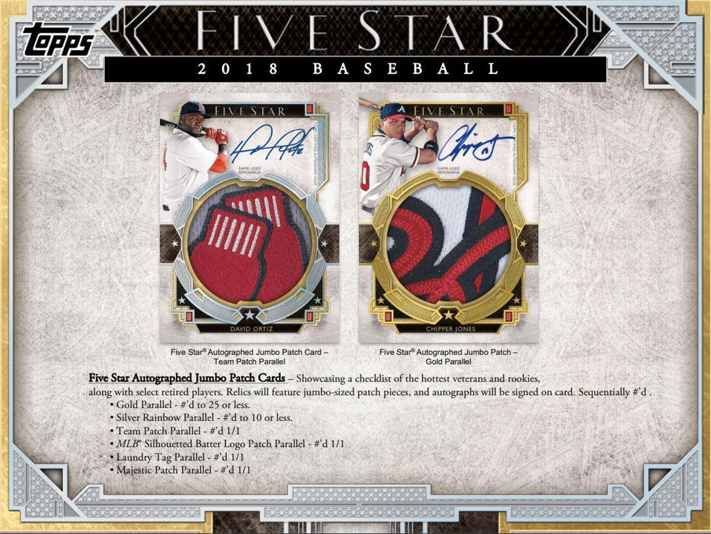 2018 Topps Five Star Baseball Hobby Box