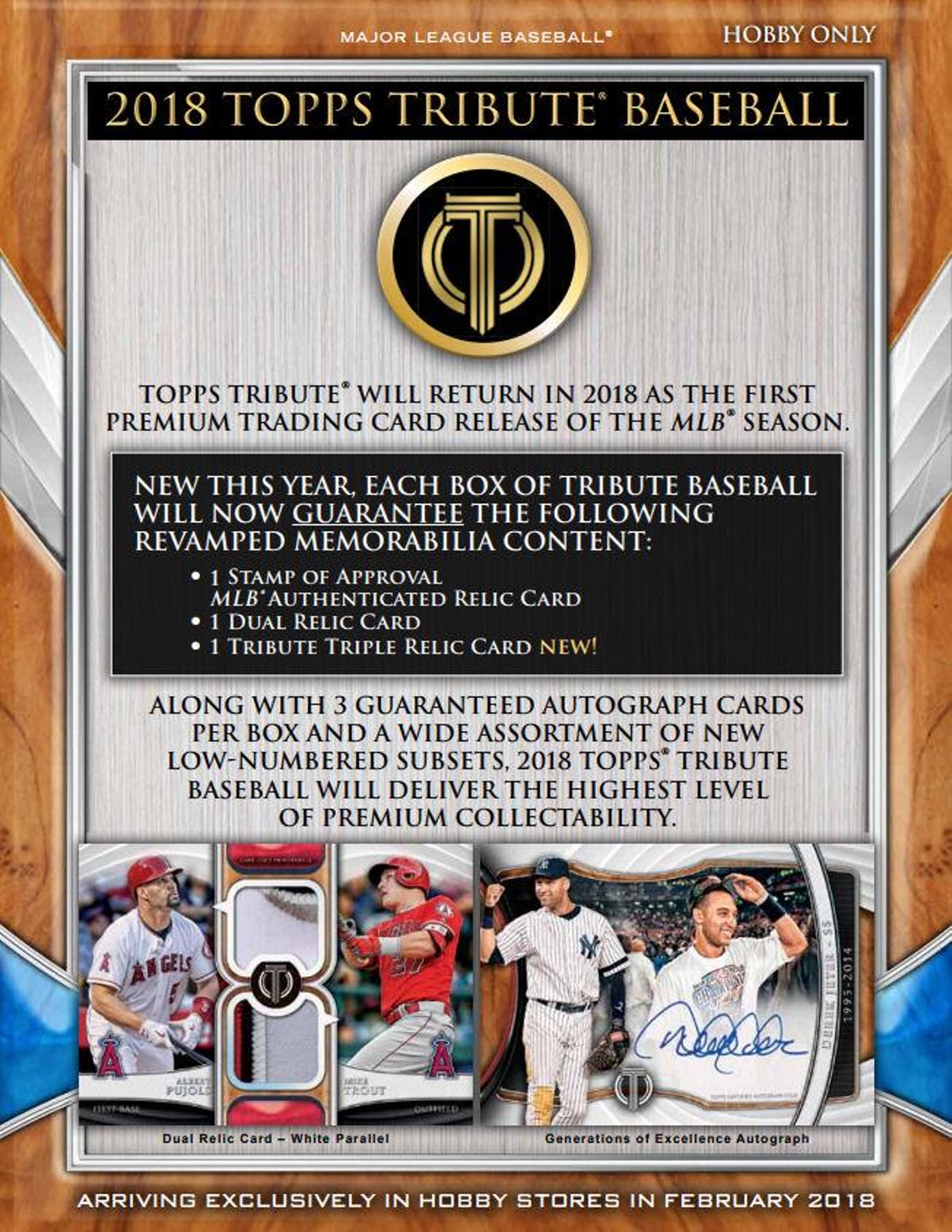2018 Topps Tribute Baseball Hobby Box