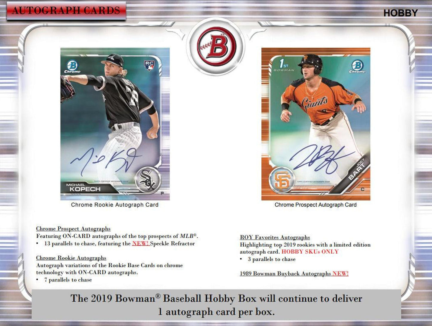 2019 Bowman Baseball Hobby Box