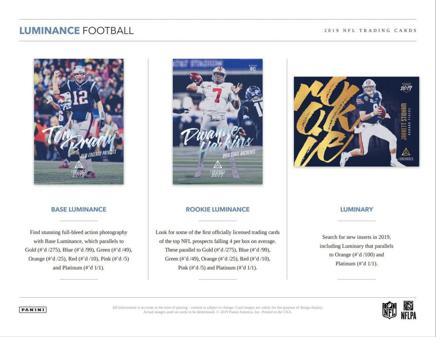 2019 Panini Luminance Football Hobby Box
