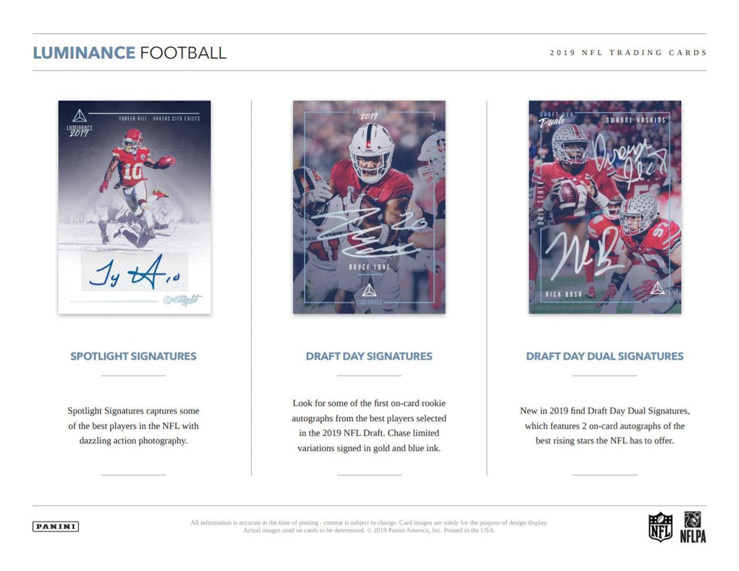 2019 Panini Luminance Football Hobby Box