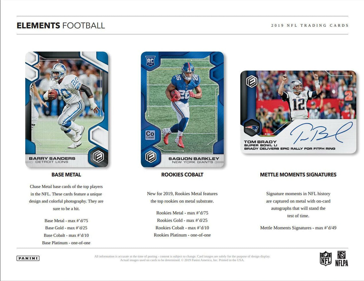 2019 Panini Elements Football Hobby Box