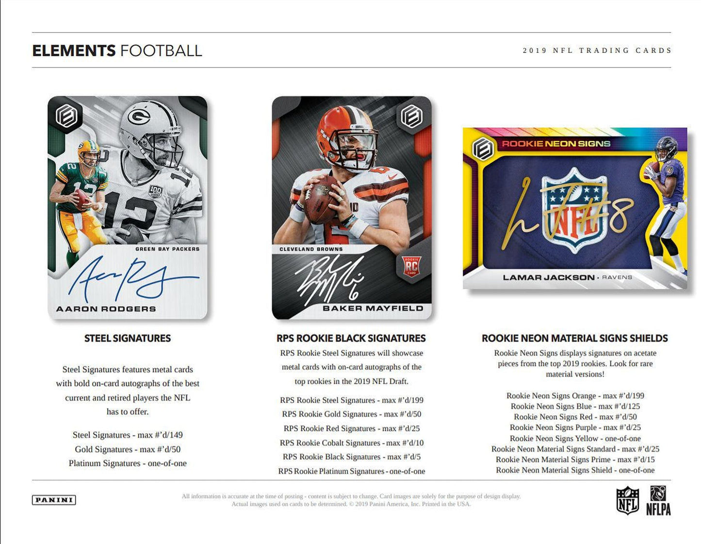 2019 Panini Elements Football Hobby Box