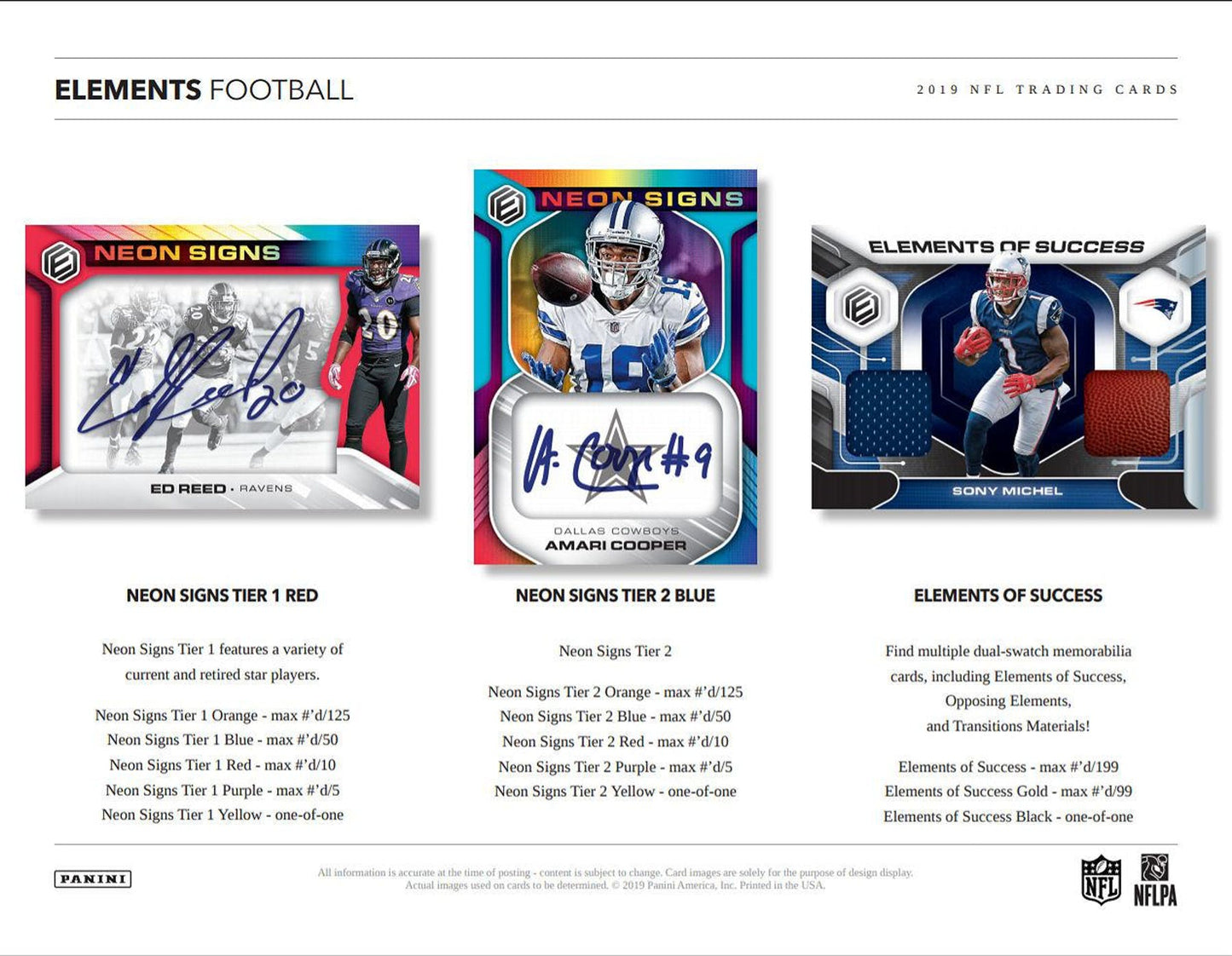 2019 Panini Elements Football Hobby Box