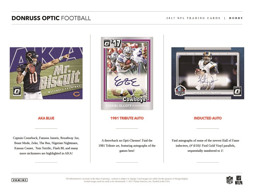 2017 Panini Donruss Optic Football Hobby Box