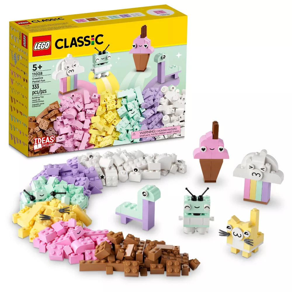 LEGO® Classic Creative Pastel Fun 11028 Building Toy Set (333 Pieces)