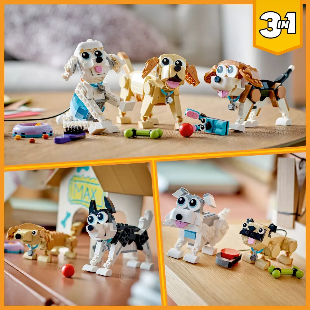 LEGO® Creator Adorable Dogs 31137 Building Toy Set (475 Pieces)