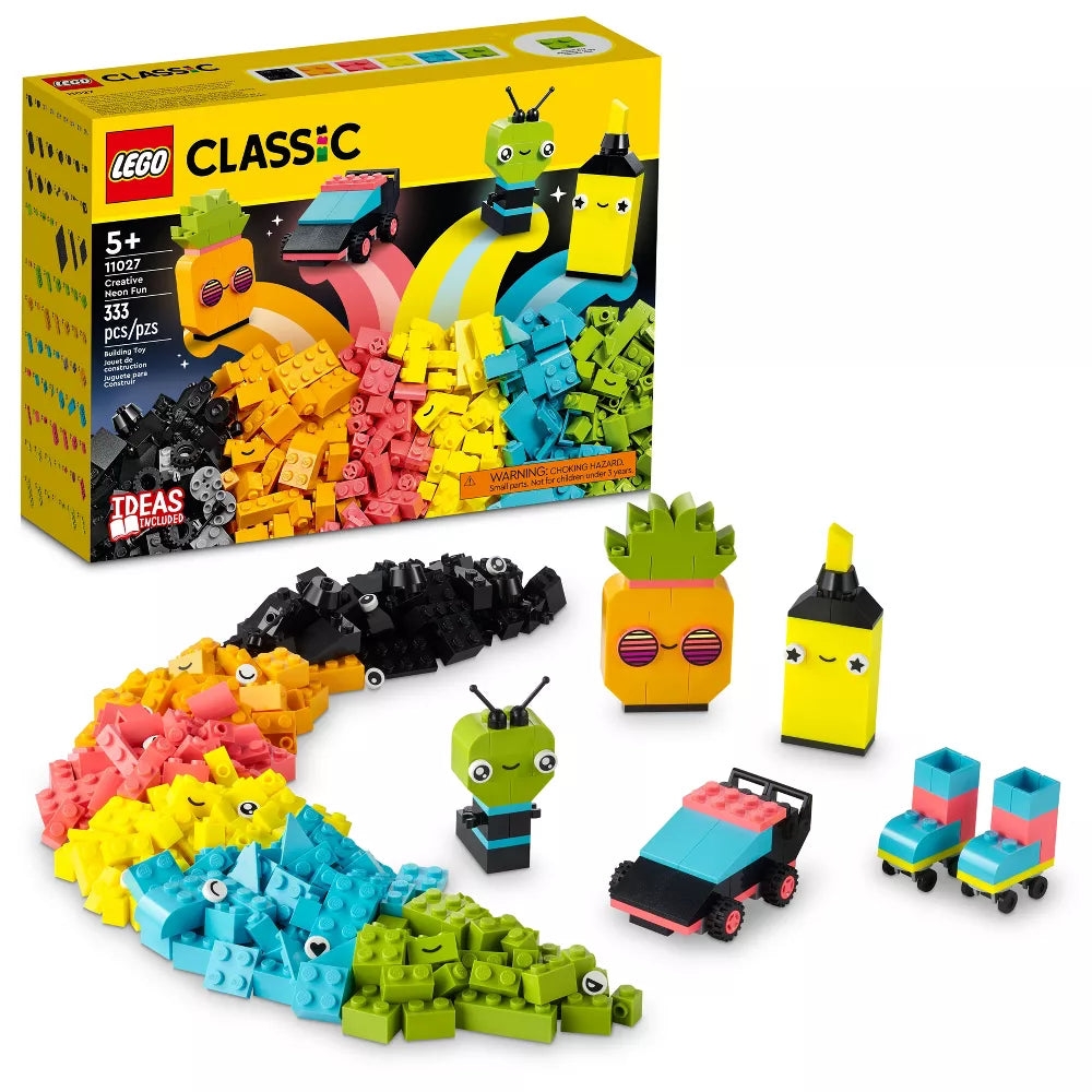 LEGO® Classic Creative Neon Fun 11027 Building Toy Set (333 Pieces)