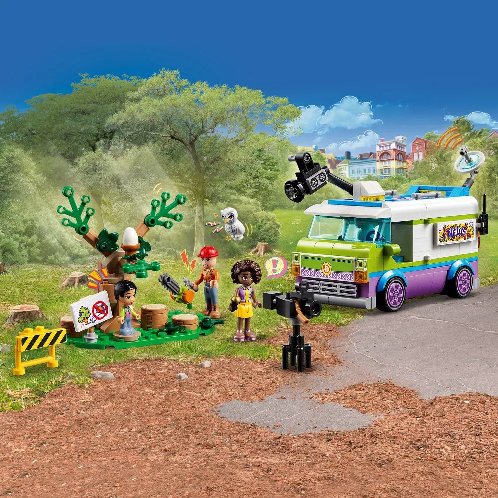 LEGO® Friends Newsroom Van 41749 Building Toy Set (446 Pieces)