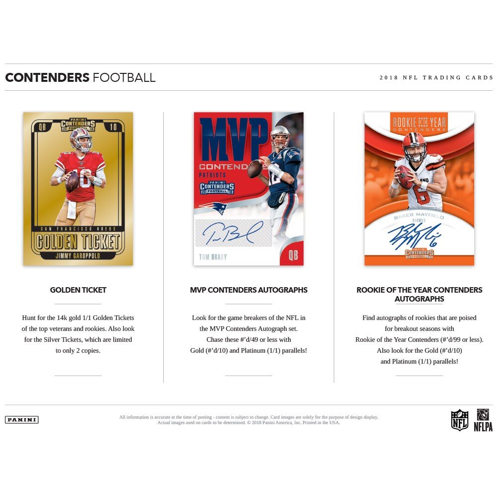 2018 Panini Contenders Football Hobby Box