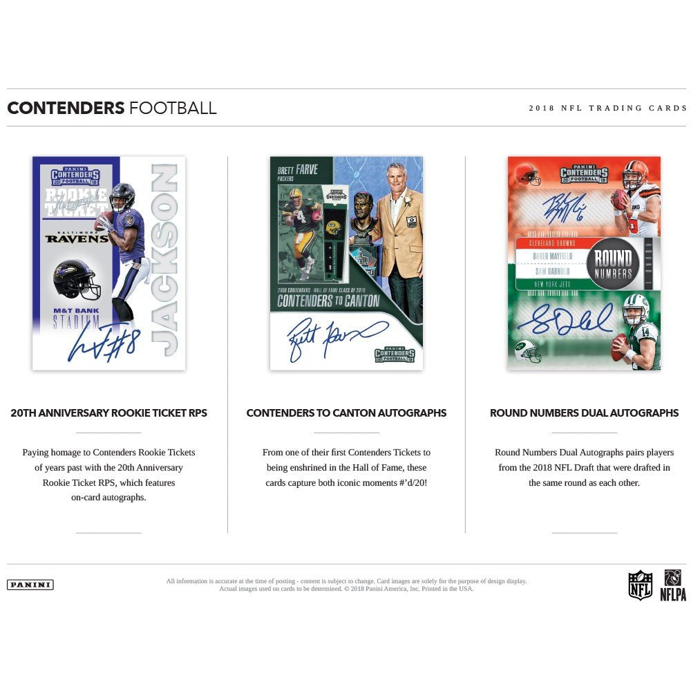 2018 Panini Contenders Football Hobby Box