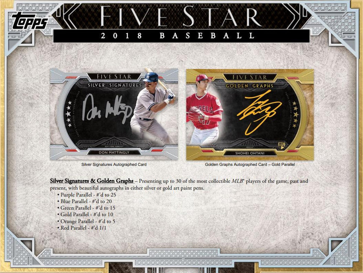 2018 Topps Five Star Baseball Hobby Box