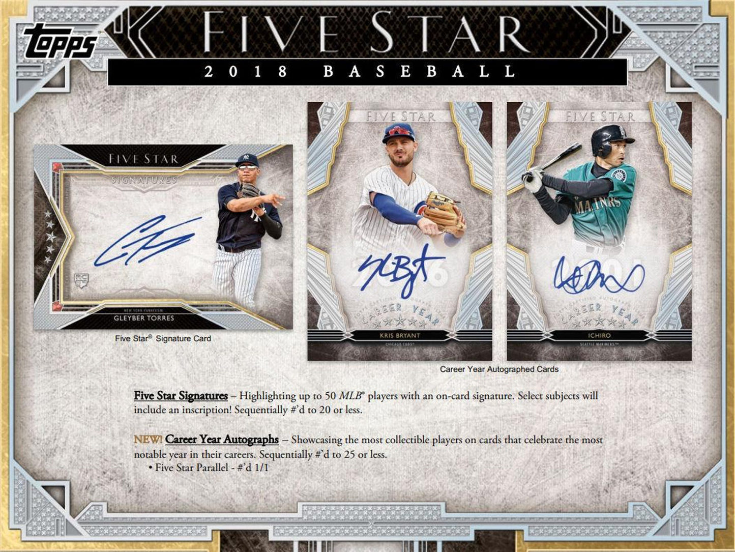 2018 Topps Five Star Baseball Hobby Box