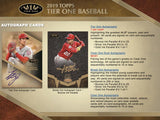 2019 Topps Tier One Baseball Hobby Box